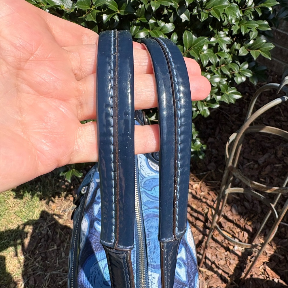 Coach Poppy Appliqué Glam Blue EUC - Picture 10 of 12